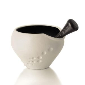 Cream Cast Iron Pestle and Mortar Large