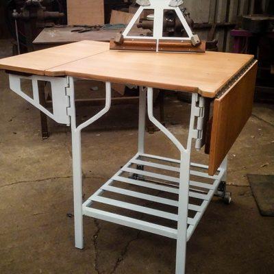 BBC TV show "Money for Nothing" Upcycling of old architects drawing table into a movable kitchen island