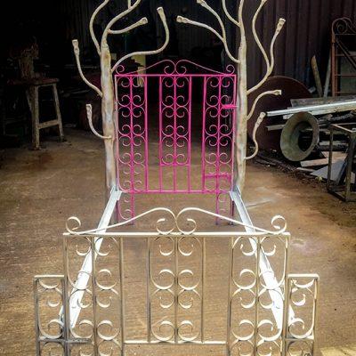 BBC TV Money for Nothing Upcycling of an old gate into a fantasy metal bed